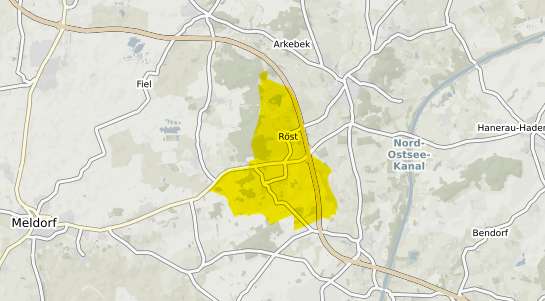 Immobilienpreisekarte Tensbüttel-Röst